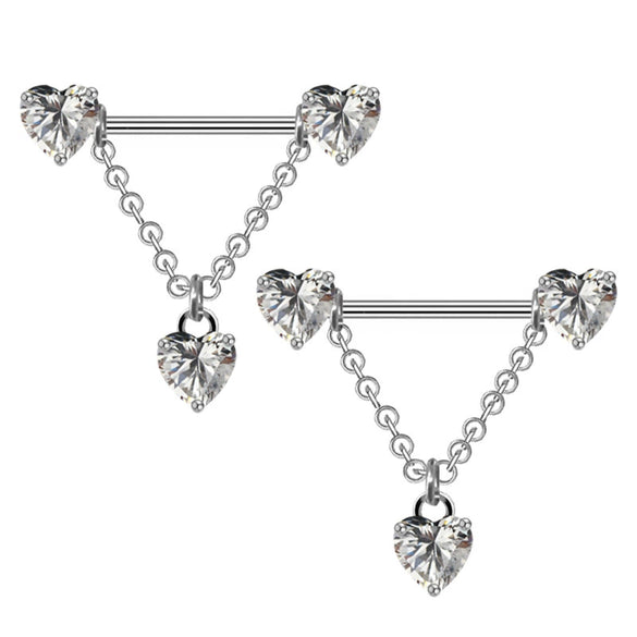 Wholesale Stainless Steel Heart Shape Electroplating Little Devil Horn Chain Pendant Jewelry For Unisex