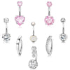 Wholesale Stainless Steel Heart Shape Electroplating Navel Ring Body Piercing Jewelry For Unisex