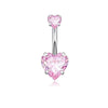Wholesale Stainless Steel Heart Shape Electroplating Navel Ring Body Piercing Jewelry For Unisex