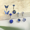 Wholesale Stainless Steel Heart Shape Electroplating Navel Ring Jewelry