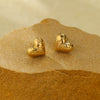 Wholesale Stainless Steel Heart Shape Electroplating Women's Cold Style Love Ear Stud Earrings