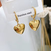 Wholesale Stainless Steel Heart Shape Electroplating Women's Earrings