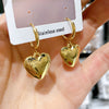 Wholesale Stainless Steel Heart Shape Electroplating Women's Earrings