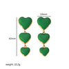 Wholesale Stainless Steel Heart Shape Epoxy Lovely Women's Earrings