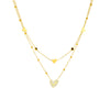 Wholesale Stainless Steel Heart Shape Fashion Simple Gold Plated Multi Layer O Chain Necklace