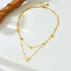 Wholesale Stainless Steel Heart Shape Fashion Simple Gold Plated Multi Layer O Chain Necklace