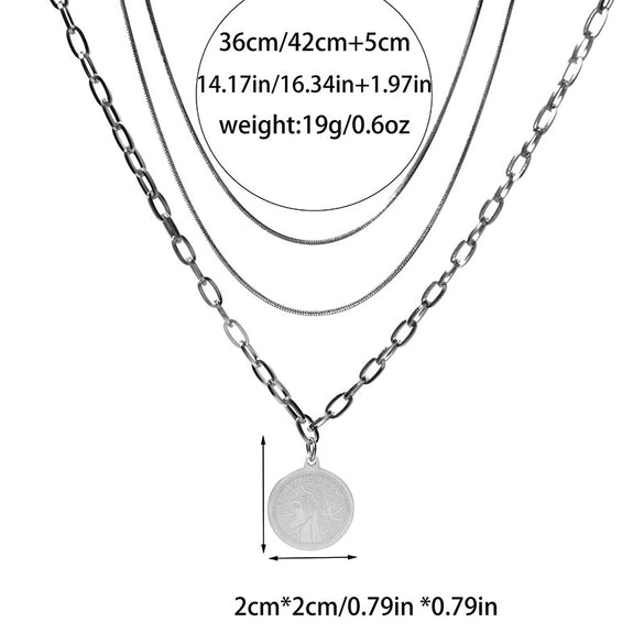 Wholesale Stainless Steel Heart Shape Geometric Fashion Clavicle Chain Necklace Electroplated Unisex Jewelry