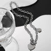 Wholesale Stainless Steel Heart Shape Geometric Fashion Clavicle Chain Necklace Electroplated Unisex Jewelry