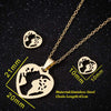 Wholesale Stainless Steel Heart Shape Light Luxury Style Jewelry Set With Electroplating Treatment Including Necklace And Earrings