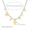 Wholesale Stainless Steel Heart Shape Love Bow Pendant Necklace For Women With Electroplating