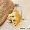 Wholesale Stainless Steel Heart Shape Luxury Niche Natural Style Electroplated Ring Jewelry