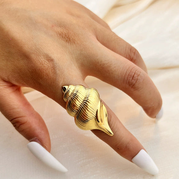 Wholesale Stainless Steel Heart Shape Luxury Niche Natural Style Electroplated Ring Jewelry