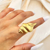 Wholesale Stainless Steel Heart Shape Luxury Niche Natural Style Electroplated Ring Jewelry