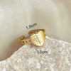 Wholesale Stainless Steel Heart Shape Open Ring For Couple Electroplated Light Luxury Trendy Style