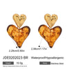 Wholesale Stainless Steel Heart Shape Pendant Earrings With Love Pattern And Electroplating Design