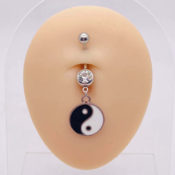 Wholesale Stainless Steel Heart Shape Pendant Navel Ring Jewelry With Electroplating