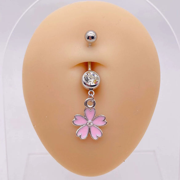 Wholesale Stainless Steel Heart Shape Pendant Navel Ring Jewelry With Electroplating