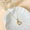 Wholesale Stainless Steel Heart Shape Pendant Necklace For Women Electroplated Fashion Trend Clavicle Chain