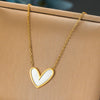 Wholesale Stainless Steel Heart Shape Pendant Necklace For Women With Electroplating And Minimalist Style