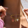 Wholesale Stainless Steel Heart Shape Pendant O Word Chain Necklace With Electroplating And Light Luxury Style For Women