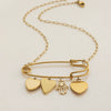 Wholesale Stainless Steel Heart Shape Pendant O Word Chain Necklace With Electroplating And Light Luxury Style For Women