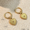 Wholesale Stainless Steel Heart Shape Retro Electroplating Women's Earrings