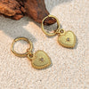Wholesale Stainless Steel Heart Shape Retro Electroplating Women's Earrings