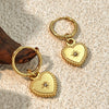 Wholesale Stainless Steel Heart Shape Retro Electroplating Women's Earrings