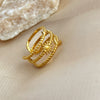 Wholesale Stainless Steel Heart Shape Ring Natural Geometric Style Electroplating For Women