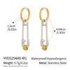 Wholesale Stainless Steel Heart Shape Vacuum Real Gold Plated Minimalist Geometric Pendant Earrings For Women