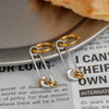 Wholesale Stainless Steel Heart Shape Vacuum Real Gold Plated Minimalist Geometric Pendant Earrings For Women