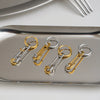Wholesale Stainless Steel Heart Shape Vacuum Real Gold Plated Minimalist Geometric Pendant Earrings For Women