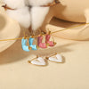 Wholesale Stainless Steel Heart Shaped And Patterned Electroplated Women's Earrings
