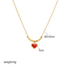 Wholesale Stainless Steel Heart Shaped Beaded Chain Necklace With Electroplating Treatment Fashionable And Highend