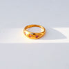 Wholesale Stainless Steel Heart Shaped Cast Electroplated Diamond Couple Rings Elegant Fashionable Retro And Versatile