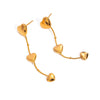 Wholesale Stainless Steel Heart Shaped Earrings Jewelry With Electroplating Treatment For Women