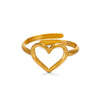 Wholesale Stainless Steel Heart Shaped Electroplated Women's Love Ring