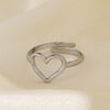 Wholesale Stainless Steel Heart Shaped Electroplated Women's Love Ring