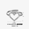 Wholesale Stainless Steel Heart Shaped Electroplated Women's Love Ring