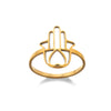 Wholesale Stainless Steel Heart Shaped Geometric Hollow Gold Plated Unisex Ring