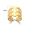 Wholesale Stainless Steel Heart Shaped Geometric Hollow Gold Plated Unisex Ring