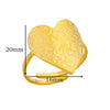 Wholesale Stainless Steel Heart Shaped Geometric Open Ring For Women Simple Style With Electroplating