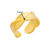 Wholesale Stainless Steel Heart Shaped Geometric Open Ring For Women Simple Style With Electroplating