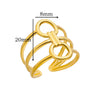 Wholesale Stainless Steel Heart Shaped Geometric Open Ring For Women Simple Style With Electroplating