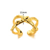 Wholesale Stainless Steel Heart Shaped Geometric Ring With Electroplating For Women