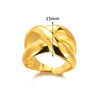 Wholesale Stainless Steel Heart Shaped Geometric Ring With Electroplating For Women