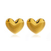 Wholesale Stainless Steel Heart Shaped Hand Polished And Electroplated Love Earrings For Women Hip Hop Style