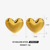 Wholesale Stainless Steel Heart Shaped Hand Polished And Electroplated Love Earrings For Women Hip Hop Style