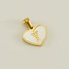 Wholesale Stainless Steel Heart Shaped Letter Pendant Clavicle Chain With Electroplating