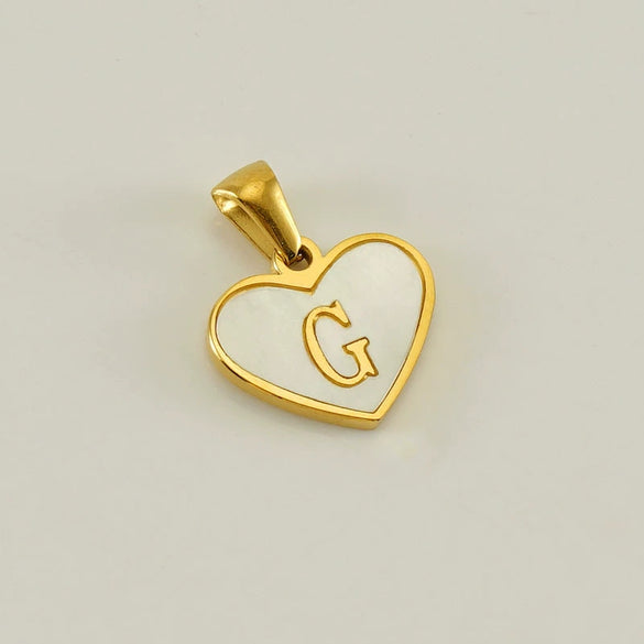 Wholesale Stainless Steel Heart Shaped Letter Pendant Clavicle Chain With Electroplating